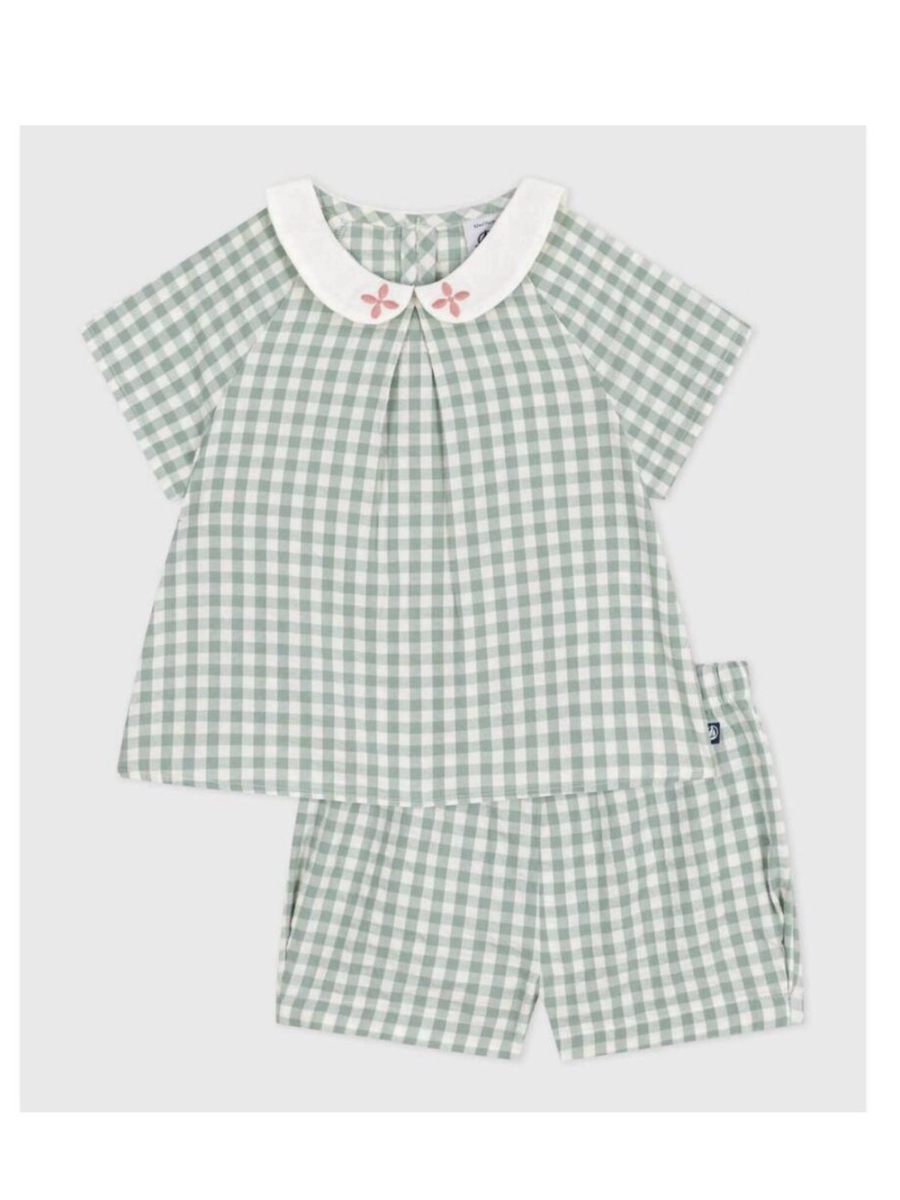 Petit Bateau Gingham short Set